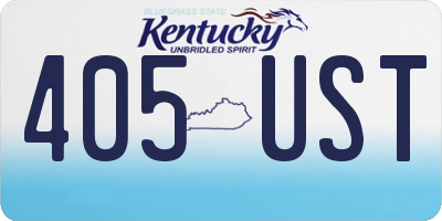 KY license plate 405UST