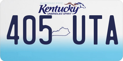 KY license plate 405UTA