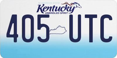 KY license plate 405UTC
