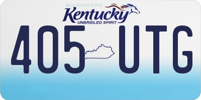 KY license plate 405UTG