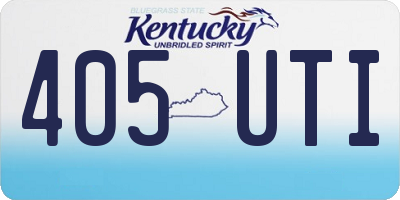 KY license plate 405UTI