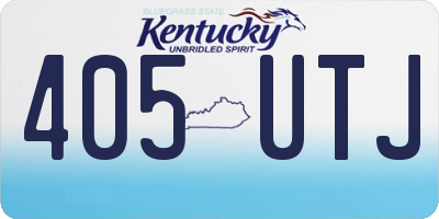 KY license plate 405UTJ