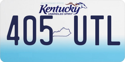 KY license plate 405UTL
