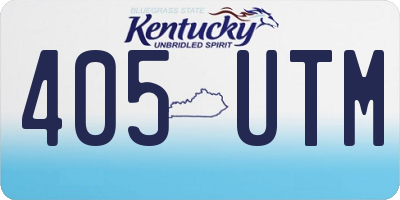 KY license plate 405UTM
