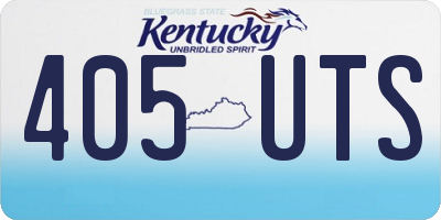 KY license plate 405UTS