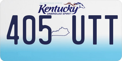 KY license plate 405UTT