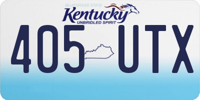 KY license plate 405UTX