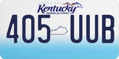 KY license plate 405UUB