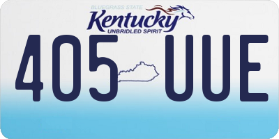 KY license plate 405UUE