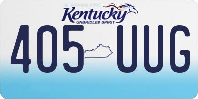 KY license plate 405UUG
