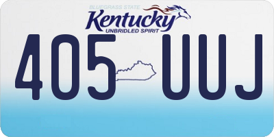 KY license plate 405UUJ