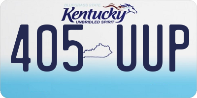 KY license plate 405UUP