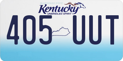 KY license plate 405UUT