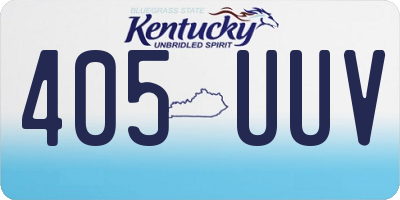 KY license plate 405UUV