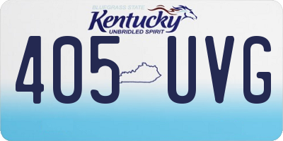 KY license plate 405UVG