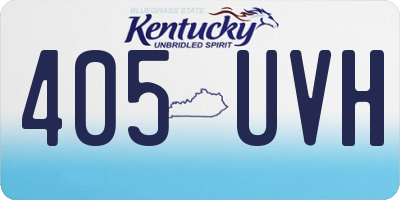 KY license plate 405UVH