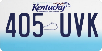 KY license plate 405UVK