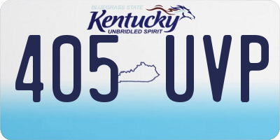 KY license plate 405UVP