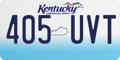 KY license plate 405UVT
