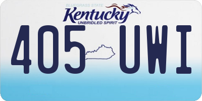 KY license plate 405UWI