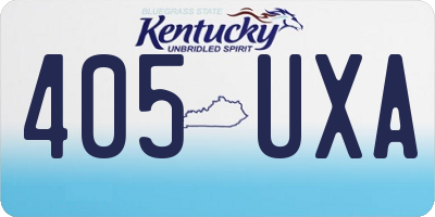 KY license plate 405UXA