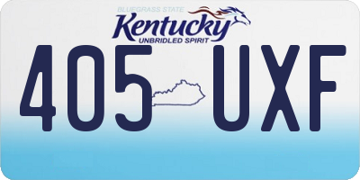KY license plate 405UXF