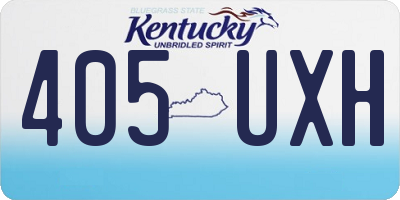 KY license plate 405UXH