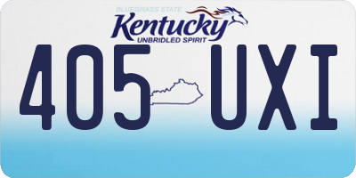 KY license plate 405UXI