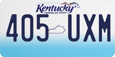 KY license plate 405UXM