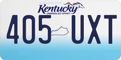 KY license plate 405UXT