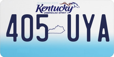 KY license plate 405UYA
