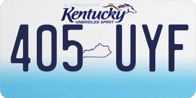 KY license plate 405UYF