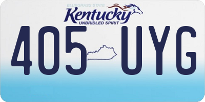 KY license plate 405UYG