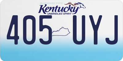 KY license plate 405UYJ