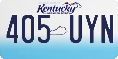 KY license plate 405UYN