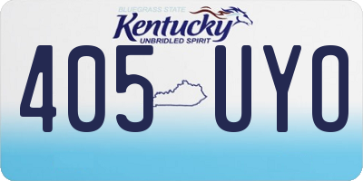 KY license plate 405UYO
