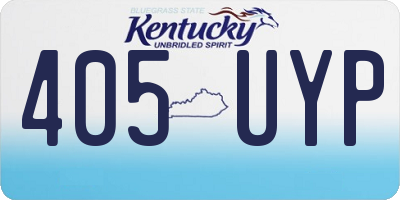 KY license plate 405UYP