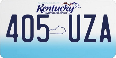 KY license plate 405UZA
