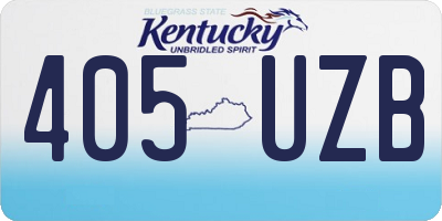 KY license plate 405UZB