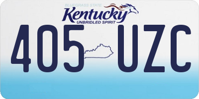 KY license plate 405UZC