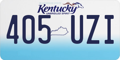 KY license plate 405UZI