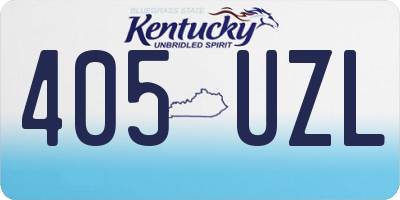 KY license plate 405UZL