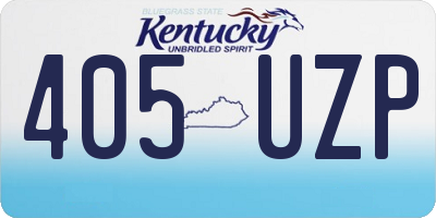 KY license plate 405UZP