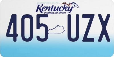 KY license plate 405UZX