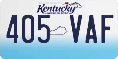 KY license plate 405VAF
