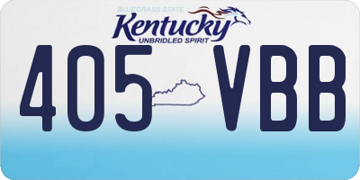 KY license plate 405VBB