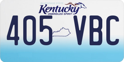 KY license plate 405VBC