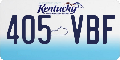 KY license plate 405VBF