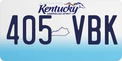 KY license plate 405VBK