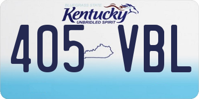 KY license plate 405VBL